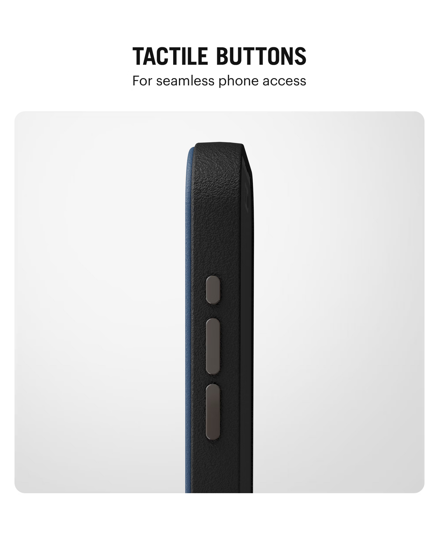 Navy Blue-Grey Leatherite MagSafe Phone Case Cover for iPhone 17